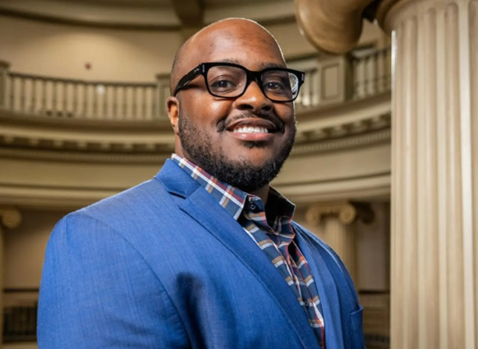 Dr. Alton Johnson close-up portrait in a rotunda